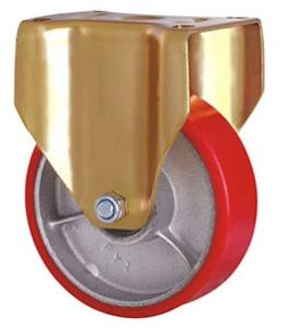 Quality 100mm Rotating Urethane PU European Heavy Duty Castors 500kgs wholesale