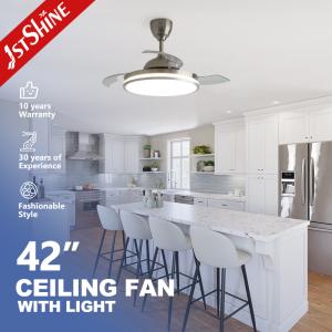 Quality Starry Decorative LED Ceiling Fan with Retractable Hidden Blades and Air Conditioning wholesale