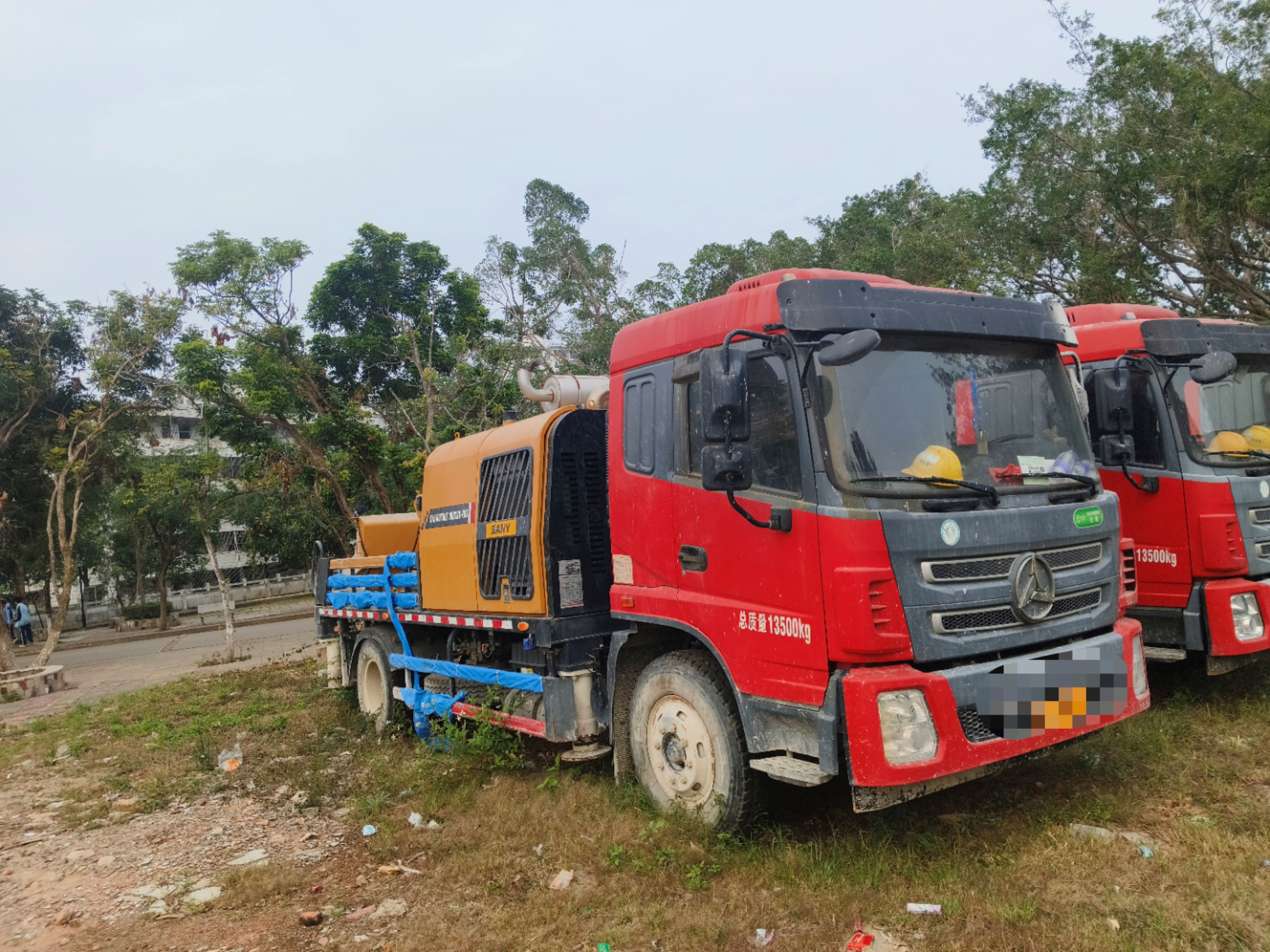 Small Portable Mobile Diesel Electric Hydraulic Trailer Loaded Micro Concrete Pump Cement Pump
