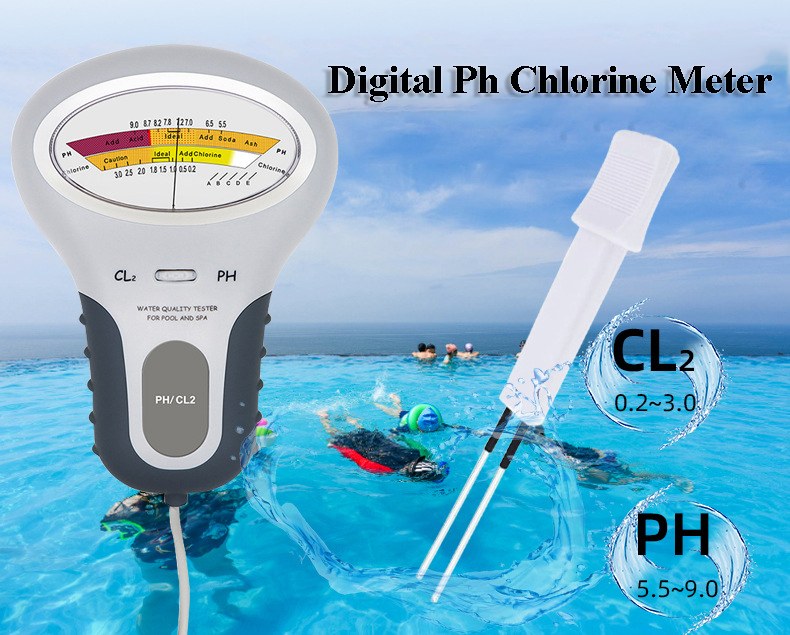 Cl2 PH Detector Pen Portable Electrical Tester for Measuring Water in Swimming Pools