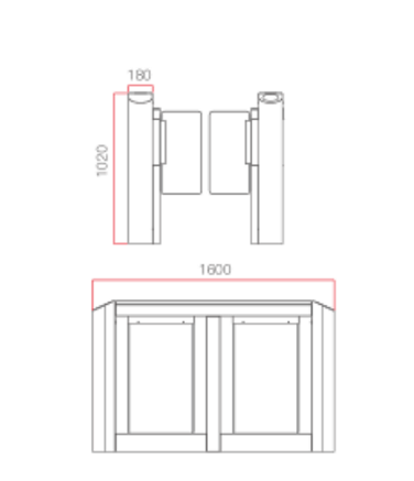 Silver Speed Gate Turnstile Fastlane Turnstile With Card Reader And Qr Code 0