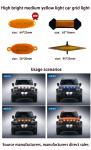 4PCS Set Amber Car LED Grille Lights For Rav4 Led Fog Driving Lights Smoke Lens