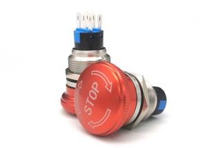 Quality Mushroom Head Emergency Stop Panel Mount Push Button Momentary 304 Stainless Steel wholesale