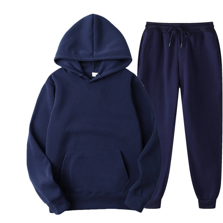 High Quality Cotton Slim Fit Oversize Pullover Luxury Custom Sweat Set Satin Line Hoodies jogging set jogging set