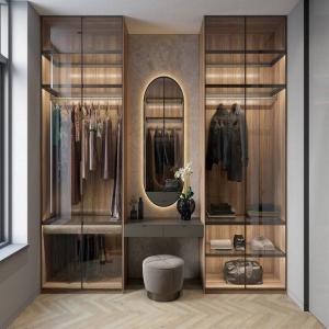 Quality Customized Bedroom Furniture Wooden Wardrobe Cabinet with MR HDF Board and Laundry wholesale