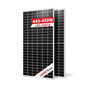 Quality 182mmx182mm Cell Size Longi Hi Mo 6 440w 445w 450W Mono Crystalline PV Solar Panels wholesale