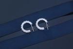 Valentines 925 Sterling Earrings Stud Diamond Hoop 6mm