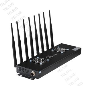 Alluminum Alloy Rf Signal Jammer , 8 Antenna Military Gps Jammer Device