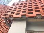 400x75x50 Mm Rough Face Hollow Clay Brick SGS Certificate