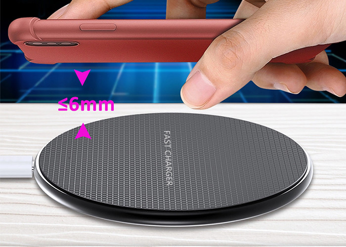 Alu ABS Micro USB 10W QI Standard Wireless Charging Pad
