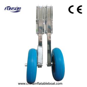 Quality Soild 330 Reinforced Inflatable Boat Accessories , Inflatable Boat Launching Wheels wholesale