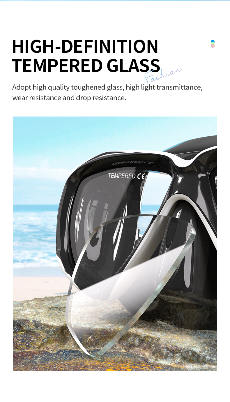 Kids Underwater Diving Equipment Full View Snorkel Mask For Glasses Wearers