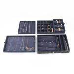 Velvet Leather Travel Jewelry Organizer Box High Gloss Antibacterial