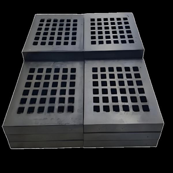 Durable Black Color 40mm Thickness Rubber Screen Panel For Mining Vibrating