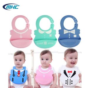 Quality Customized Baby Silicone Bibs Food Grade Waterproof Toddlers BPA Free Bibs wholesale