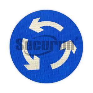 Quality Reflective Lanes Road Roundabout Ahead Sign Aluminum OEM wholesale