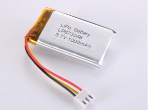 Quality LP673048 3.7V 1000MAH li ion battery manufacturers 3.7V 1C Peak Discharge Rate Silver Lithium Polymer Battery for Electronic Devices wholesale