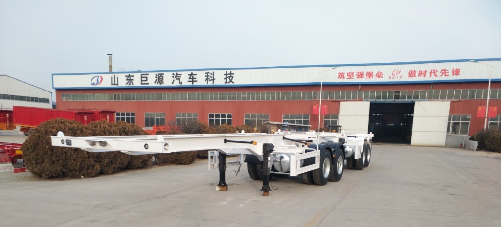 20ft Container Interlink Truck Skeleton Super Link Semi Trailer with FUWA BPW Axles