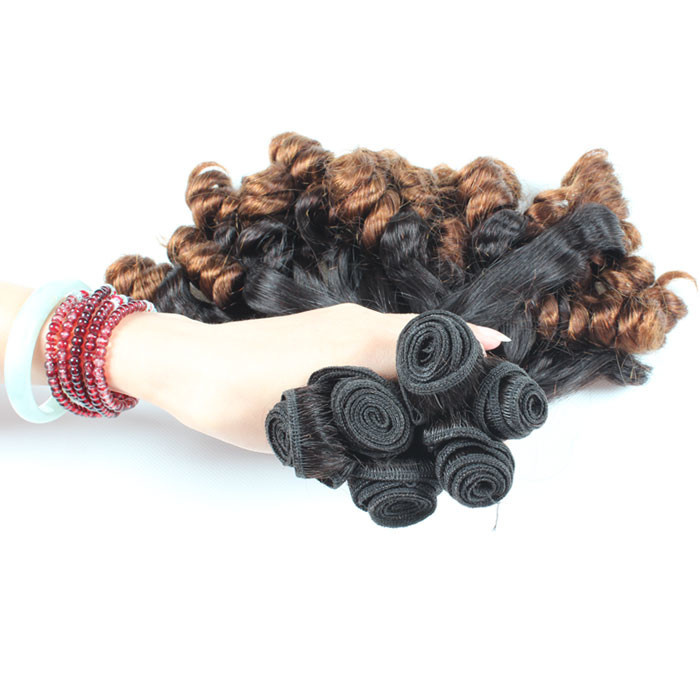 Human Hair Funmi Hair Weave Double Drawn Indian Remy Hair Weft Hair Extensions