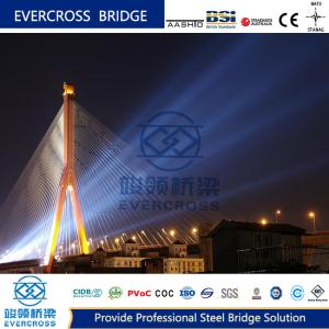 Quality Customized Steel Cable Suspension Bridge With Hot Dip Galvanized Surface wholesale