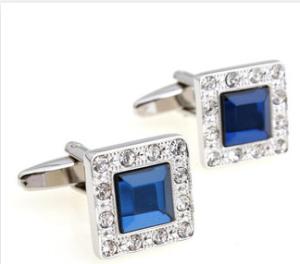Quality New promotional printed logo crystal zinc alloy cufflinks business corperate gifts wholesale