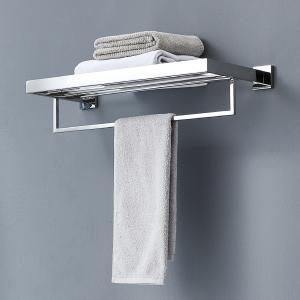 Quality SUS304 Bathroom Towel Racks Concealed Hotel Shower Shelf Polished wholesale