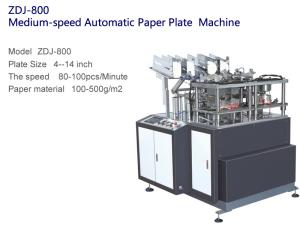 Quality Medium Speed Fully Automatic Paper Plate Machine 80-110pcs/Min wholesale