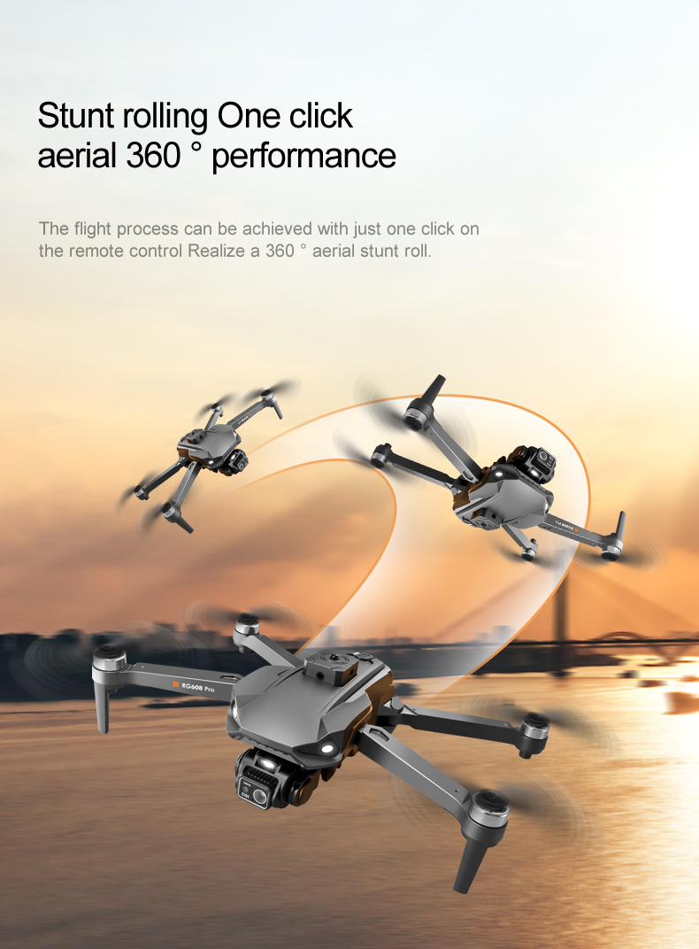 Rg608 Pro Uav Hd 8k Dual Camera Uav Optical Flow Dual Camera Lift Obstacle Avoidance Aircraft Night Aerial Photography Z