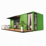 Wooden 20ft Container Office Steel Structure Frame Welded Flat Packaging