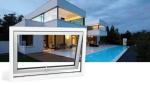 Soundproofing Glass Aluminium Windows Top Hung Window Powder Spraying /