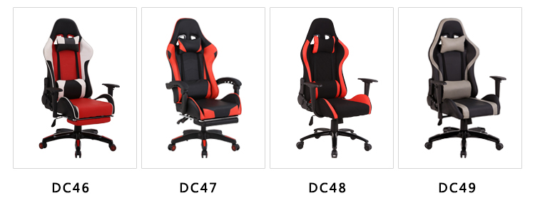 Seat Height 54cm Adjustable Armrest Racing LED Light RGB Gaming Chair with Custom Logo