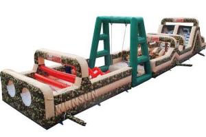 Quality Outdoor Inflatable Sports Games , Boot Camp Inflatable Obstacle Course wholesale