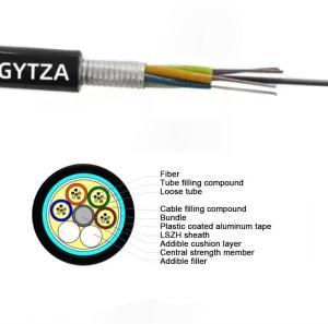 Quality Outdoor Armored Fiber Optic Cable GYTZA Flame Resistance Jacket LSZH Outer Sheath Cable wholesale