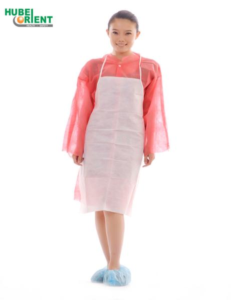 Water Resistance Light-Weight Disposable Non-Woven Apron Without Sleeves Kitchen