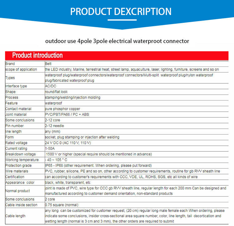 Customized M10 Pvc Male And Female Head Wrapped Adhesive Street Lamp Shared Bicycle Waterproof Connector