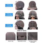 13x4 Transparent Lace Front Wig Bone Straight Human Hair Wig PrePlucked