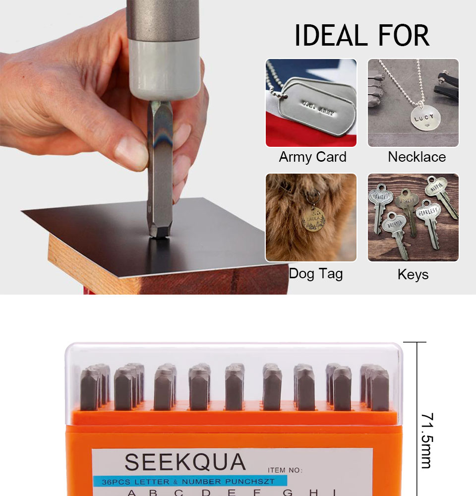 36 Pcs Steel Jewelry Metal Stamping Kit Compact Size Box