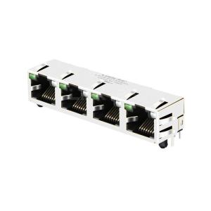 Quality LPJE401A26NL Without Integrated Magnetics 1x4 Port Shielded RJ45 Connector wholesale