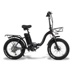 Quality 20 Inch Fat Tire Electric Folding Bike 48V 750W 7 Speed Foldable E Bikes wholesale