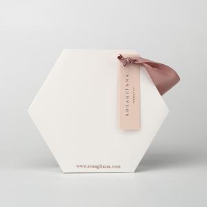 Quality Special Design Hexagon Jewelry Paper Bag Custom Paper Shopping Bags With Ribbon wholesale