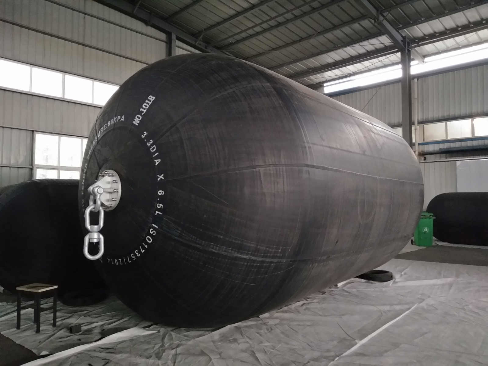 Marine Iso 17357 Certificated Yokohama Rubber Fender 50kpa D1.5M*L3.0M