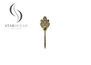 Quality Floral Pattern Coffin Decorative Screws 45mm or 55mm Metal Section Length PS07 wholesale