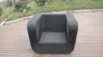 3 Seat Grey Outdoor Rattan Sofa With Power Coated Aluminum Frame