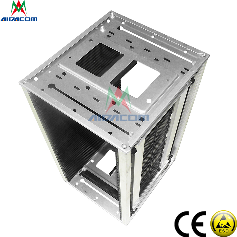 Traceless 10e6 Ohm Metal Plastic ESD Magazine Rack