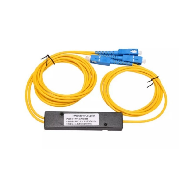 1*2 Fiber Optic Splitter SC/UPC SC APC Connector G652D/G657A Single-Mode -40- 85C