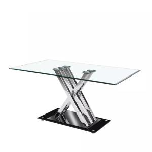 Quality Stylish 8mm Clear Tempered Glass Table For Home Furnishing wholesale