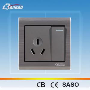 Quality LK4011 1gang 3pin PC flush type wall socket wholesale