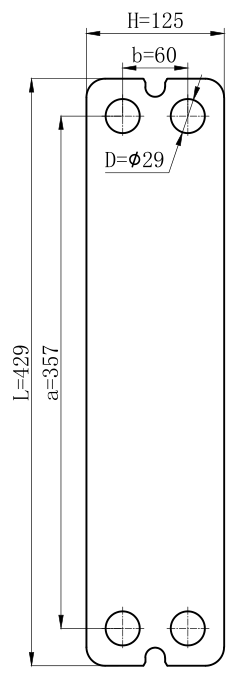 M3 SS316/0.5 flow Plate HT with Gasket EPDM for Heat exchanger
