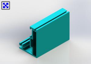 Quality Blue Green Coated Aluminum Curtain Wall Profile CA70 Series Exposed Frame wholesale