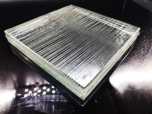 Quality Abrasion Resistant Cladding Amber 6.5mm Laminated Glass Wire Mesh wholesale
